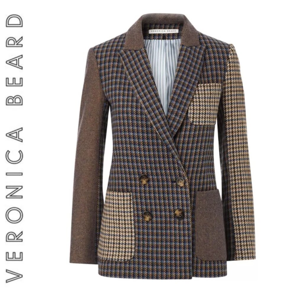 Veronica Beard Faustine Patchwork Dickey Jacket